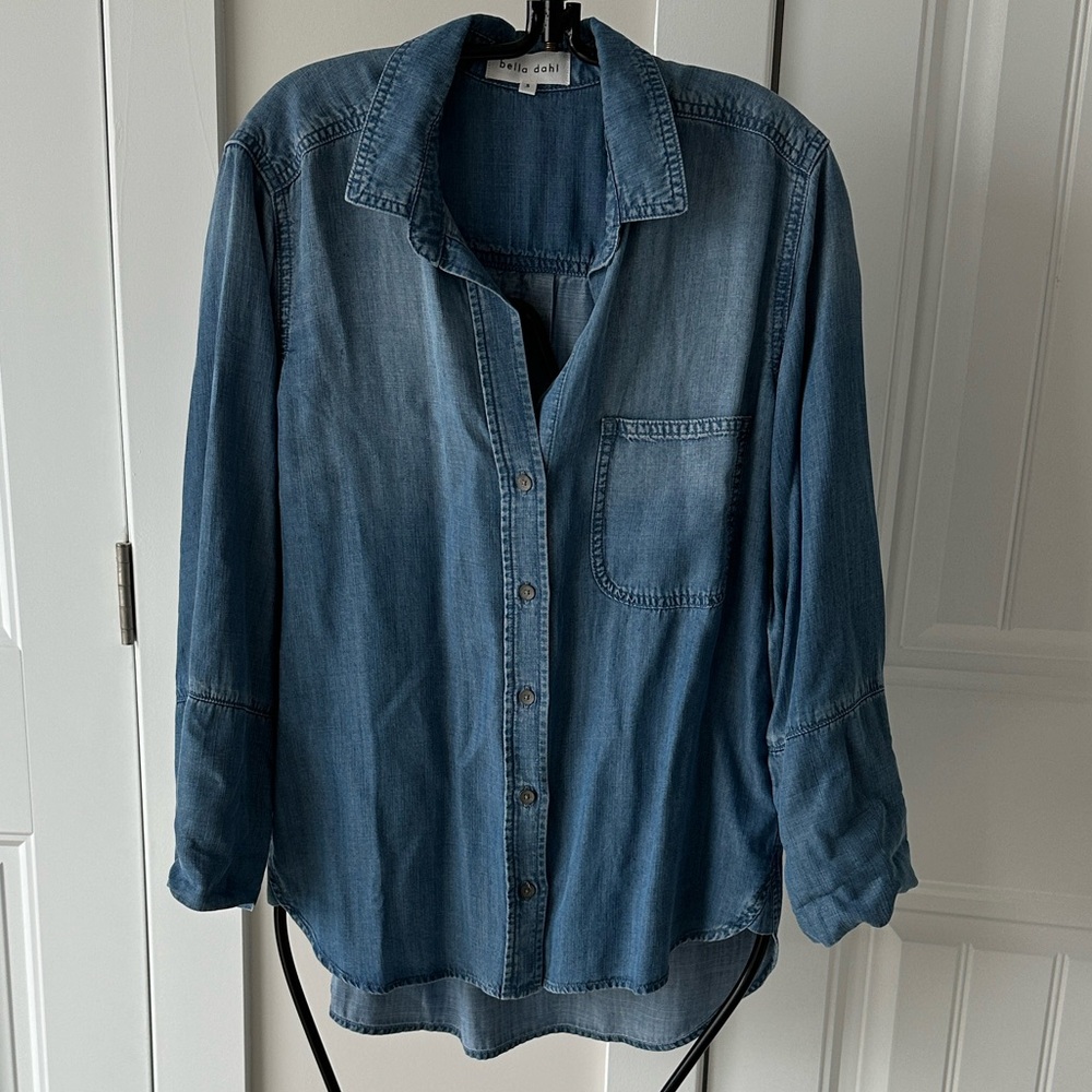 Bella Dahl Washed Blue Denim Shirt